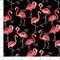 Black Pink Stain Resistant Performance Pet Friendly Novelty Print Upholstery Fabric by The Yard - SKU: Palm Springs Flamingo
